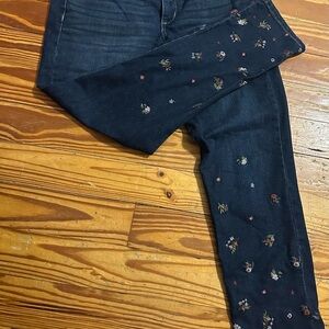 Code Bleu Dark Blue Floral Weekend Jean Jeans
